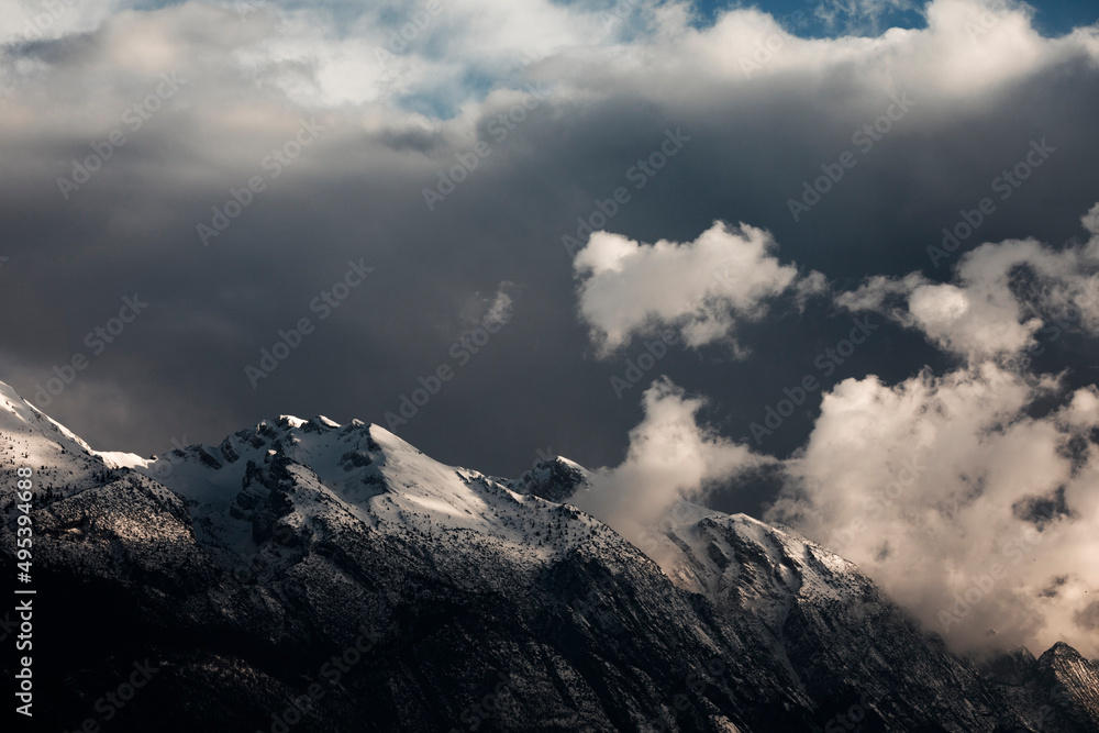 clouds over the mountains