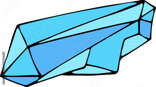 Bright Crystal Vintage Hand Drawn Illustration