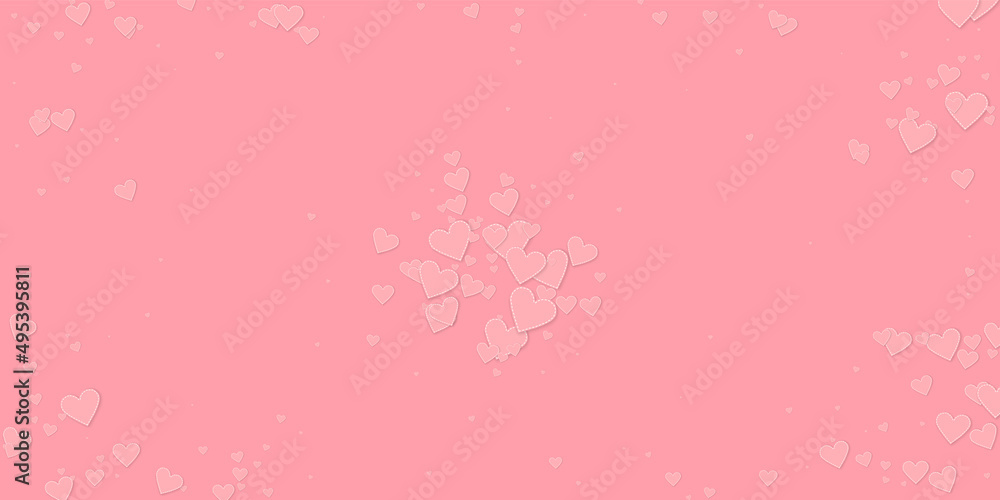 Pink heart love confettis. Valentine's day explosi Pink heart love confettis. Valentine's day explosi