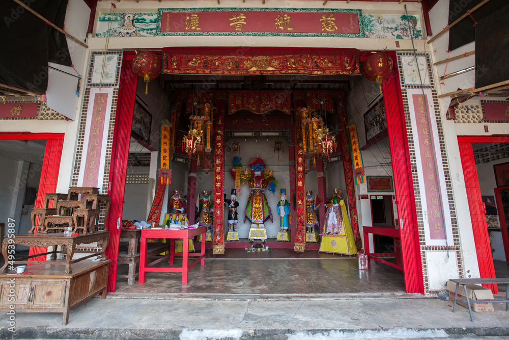 Kawi Ong Eia Shrine, is ancient Taoist temple in the old town, It's the main of Vegetarian Festival in Trang Province, Thailand Kawi Ong Eia Shrine, is ancient Taoist temple in the old town, It's the main of Vegetarian Festival in Trang Province, Thailand