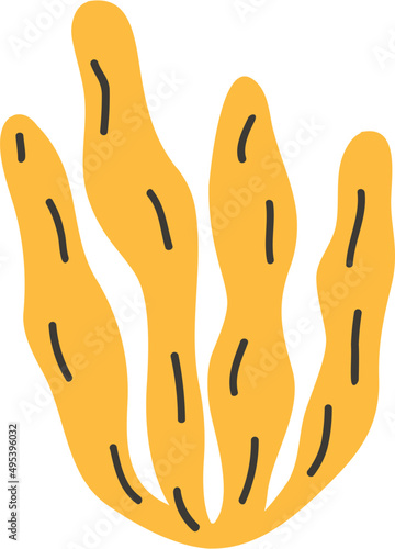 Seaweed or Algae Cartoon Illustration
