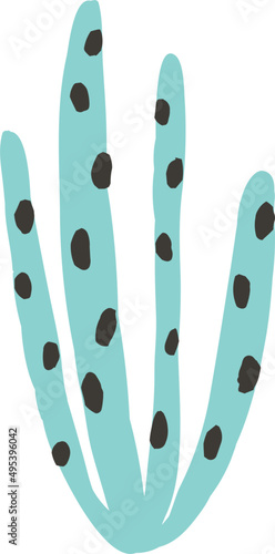 Coral or Seaweed Cartoon Illustration