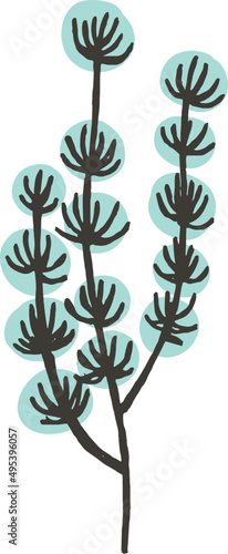 Coral or Seaweed Cartoon Illustration