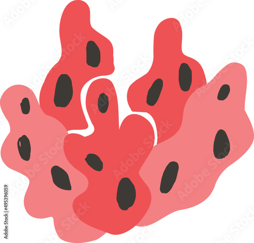 Coral or Seaweed Cartoon Illustration