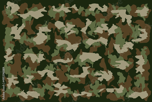 Camouflage Khaki Military Style Authentic Background Template - Green and Brown Khaki on Similar Backdrop - Wallpaper Graphic Design
