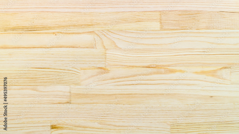Naklejka premium panoramic wood background from blank solid wooden board made from natural pine planks