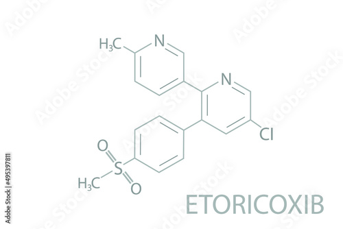 Etoricoxib molecular skeletal chemical formula.	
