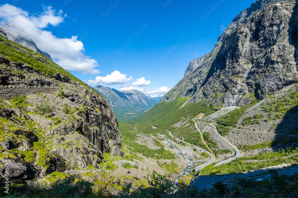 View from Trollstigen in Norway