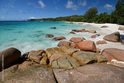 Granitfelsen auf den Seychellen 