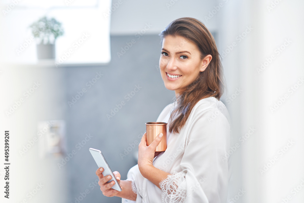 Young nice brunette woman in the bathroom Young nice brunette woman in the bathroom