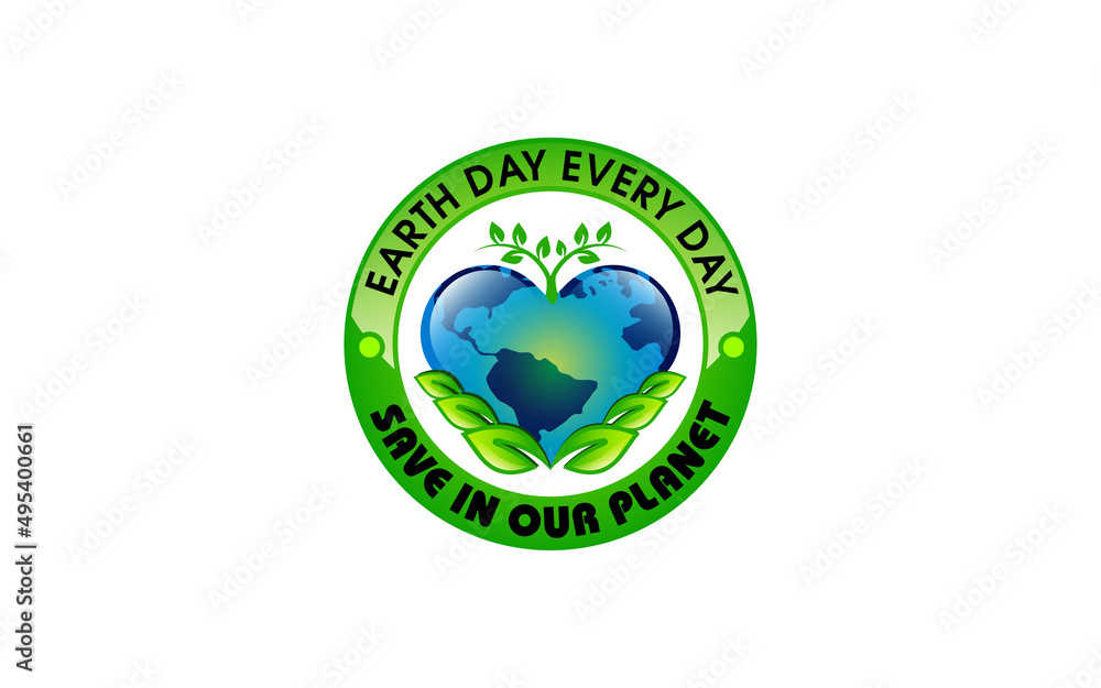Illustration graphic vector of a happy earth day for environment safety celebration logo design template Illustration graphic vector of a happy earth day for environment safety celebration logo design template