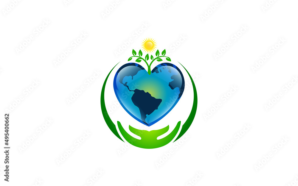  Illustration graphic vector of a happy earth day for environment safety celebration logo design template