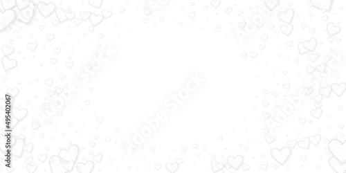 White heart love confettis. Valentine's day vignet © Begin Again