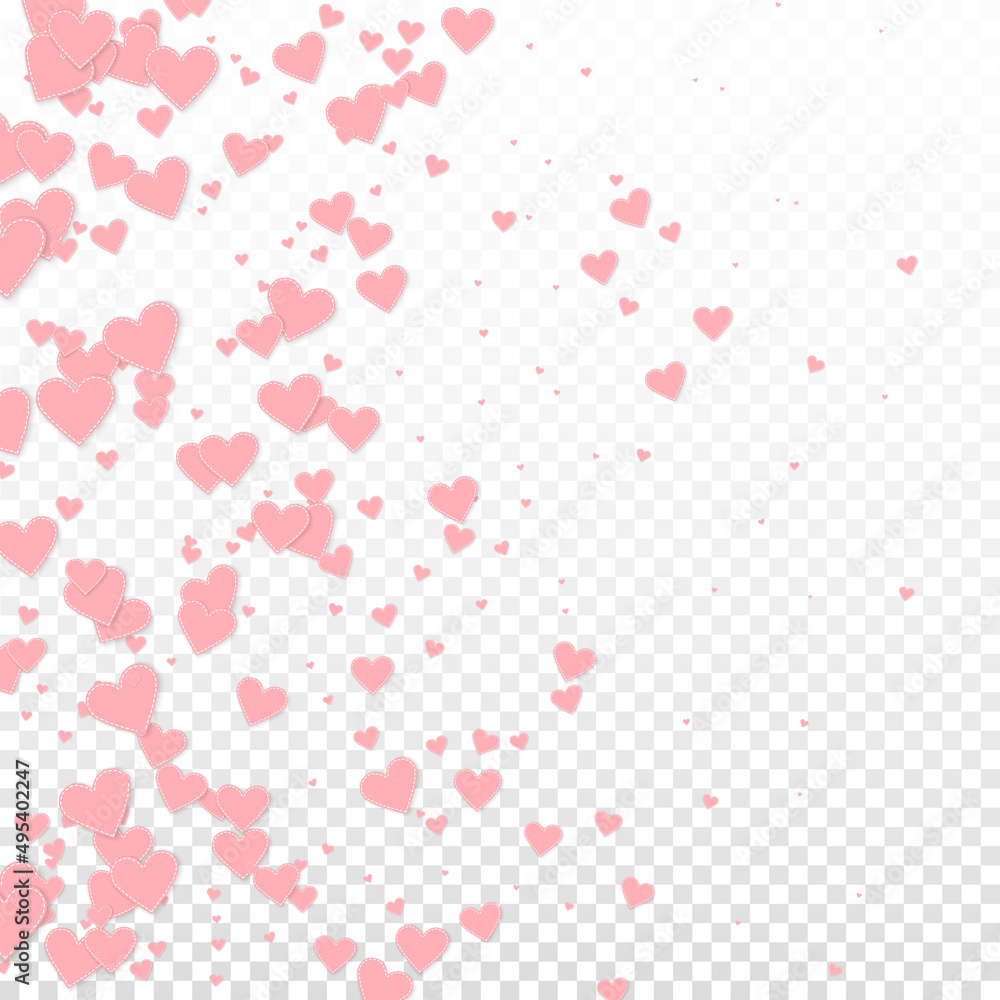 Pink heart love confettis. Valentine's day gradien Pink heart love confettis. Valentine's day gradien
