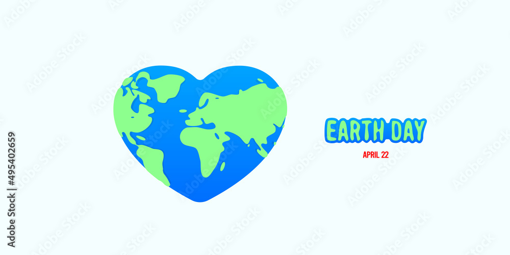 Earth day 22 April abstract illustration
