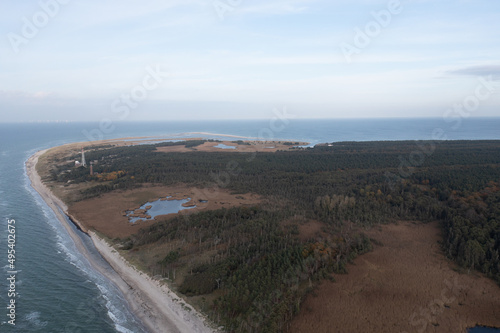 Leuchtturm Darsser Ort mit Weststrand Ahrenshoop Darss Fischland Zingst Ostsee Prerow