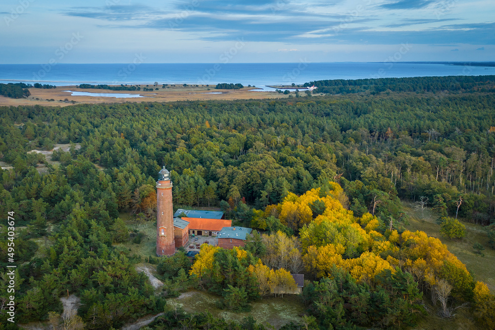Leuchtturm Darsser Ort mit Weststrand Ahrenshoop Darss Fischland Zingst Ostsee Prerow