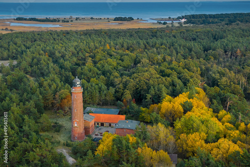 Leuchtturm Darsser Ort mit Weststrand Ahrenshoop Darss Fischland Zingst Ostsee Prerow