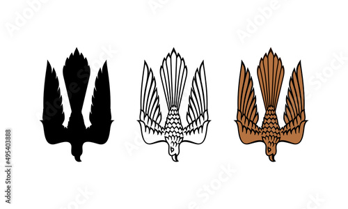 Ukrainian coat of arms trident in the form of a falcon