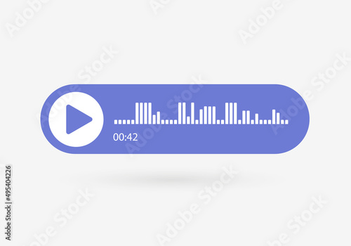 Voice message bubbles icon concept in flat design. Flat vector illustration isolated on white background