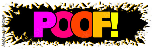 Poof Comic Rainbow Text