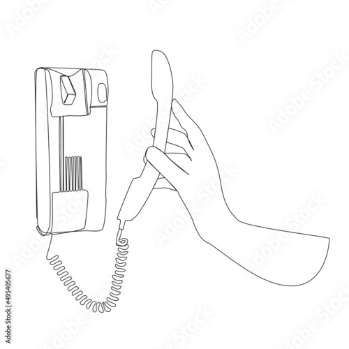 Hands opening door through intercom