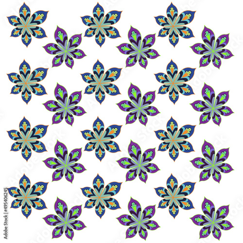 repeat multi colored decorated hand drawn rendered traced embraided ornamental all over base background pattern geometrical texture border ethnic tribal creative design