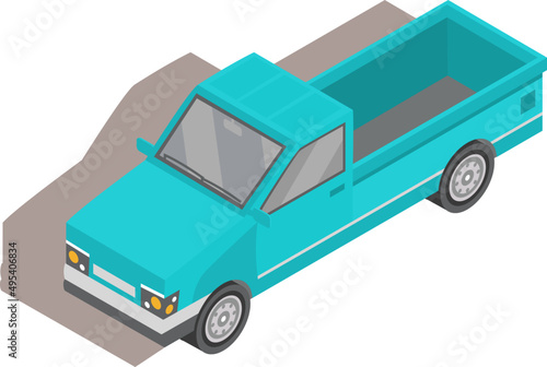 Car Colored Isometric Illustration