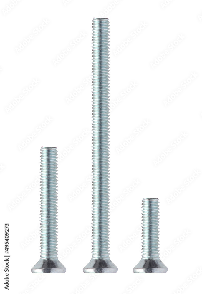 Screw Din 965 Stainless Steel Cross Recessed, Steel Machine Screw, Zinc Plated Finish, Flat Head, Phillips Drive, Metric Coarse Threads