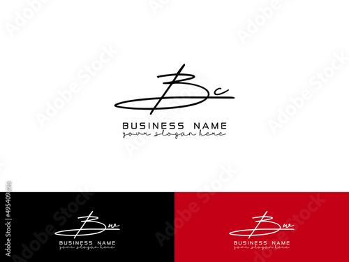 Colorful BC logo, Signature Bc b&c Fashion Logo Icon Vector Image Design for your business