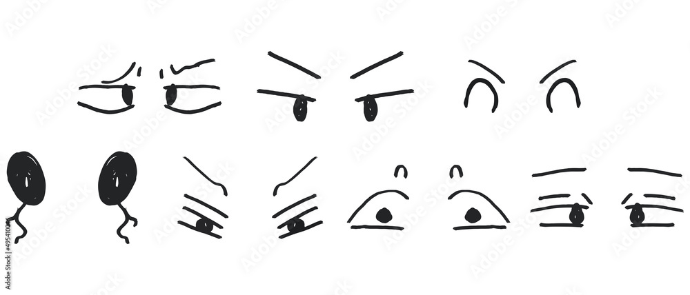 Premium Vector  Anguished face shocked scared expression comic emotion