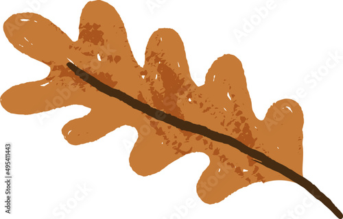 Autumn Leaf Colored Cartoon Illustartion