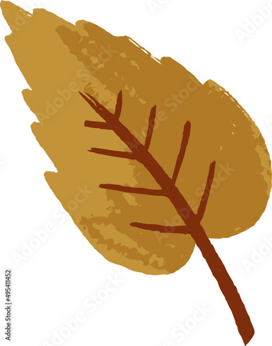 Autumn Leaf Colored Cartoon Illustartion