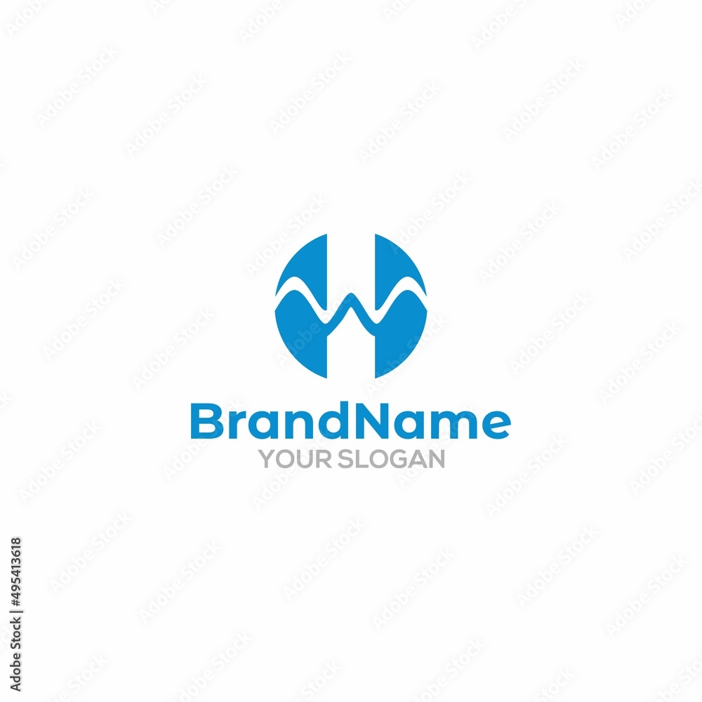 H Wave Logo Design Vector H Wave Logo Design Vector