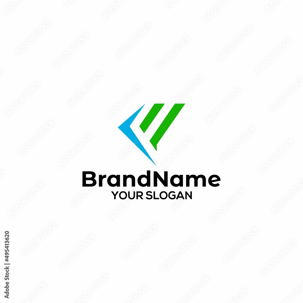 Simple F Arrow Logo Design Vector Simple F Arrow Logo Design Vector