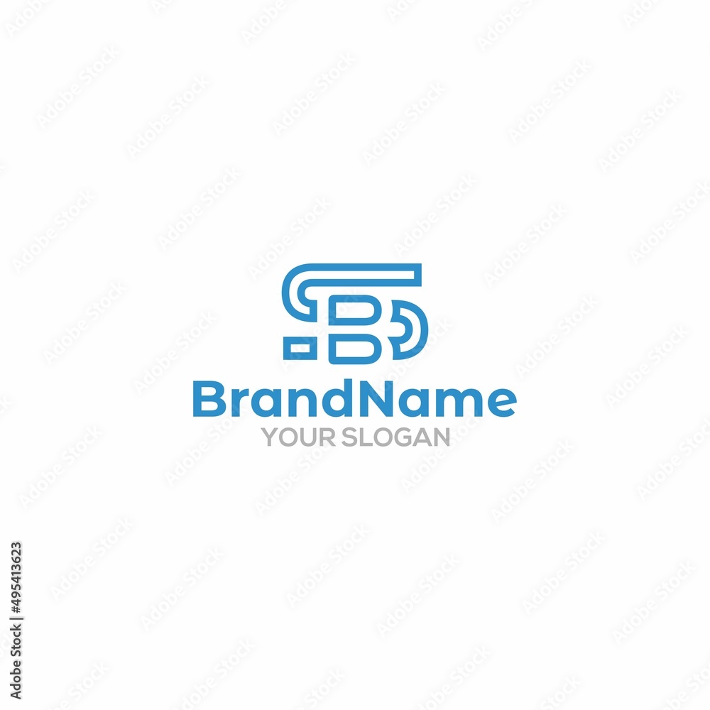 Initial S with negative space initial B Logo Design Vector Initial S with negative space initial B Logo Design Vector