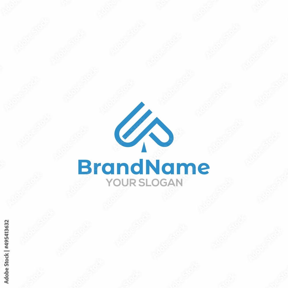 WP Spade Logo Design Vector