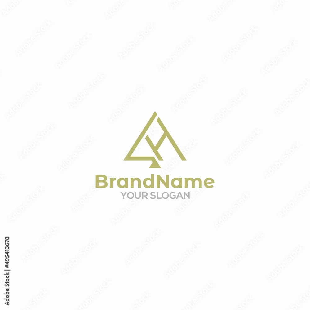 initial LH triangle arrow logo Design vector initial LH triangle arrow logo Design vector