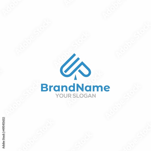 WP Spade Logo Design Vector