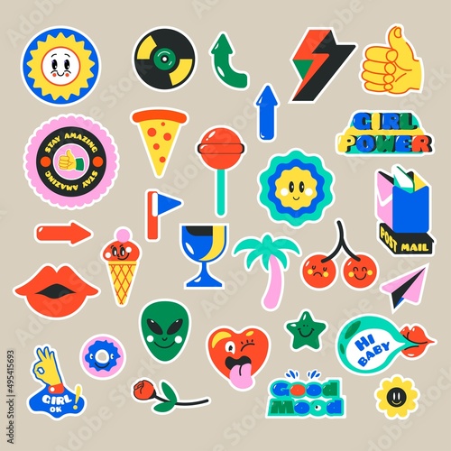 Stickers and icons for social media and chatting