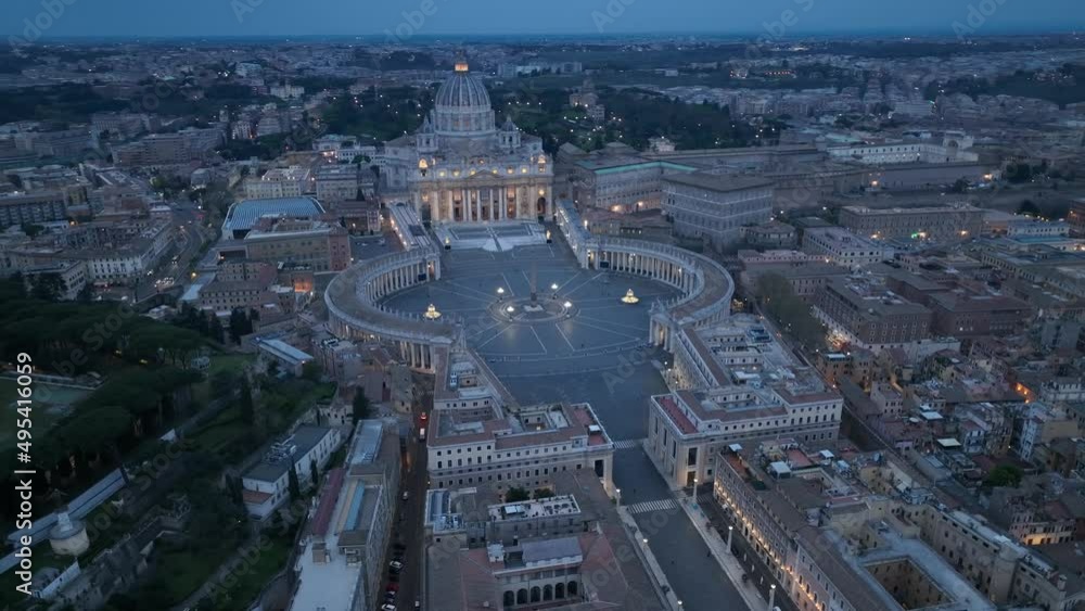 Basilica di San Pietro, Città del Vatricano, all'alba di Roma