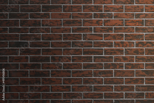 Brown brick wall texture. Grunge background    