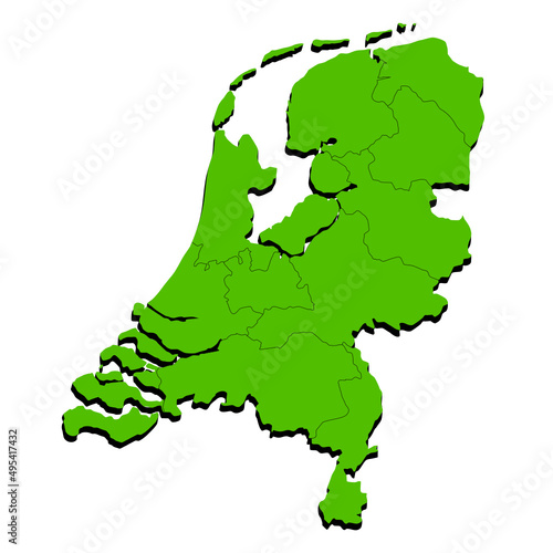 Netherlands 3D provinces photo
