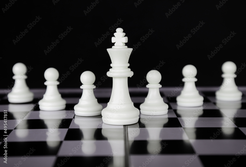 concept chess board game White. planning and decision making business leader concept concept chess board game White. planning and decision making business leader concept
