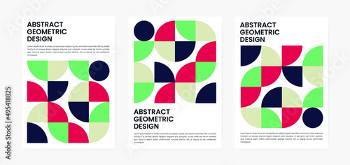 Geometric minimalistic artwork cover with shapes and figures. Abstract pattern design style for cover, web banner, landing page, business presentation, branding, packaging, wallpaper