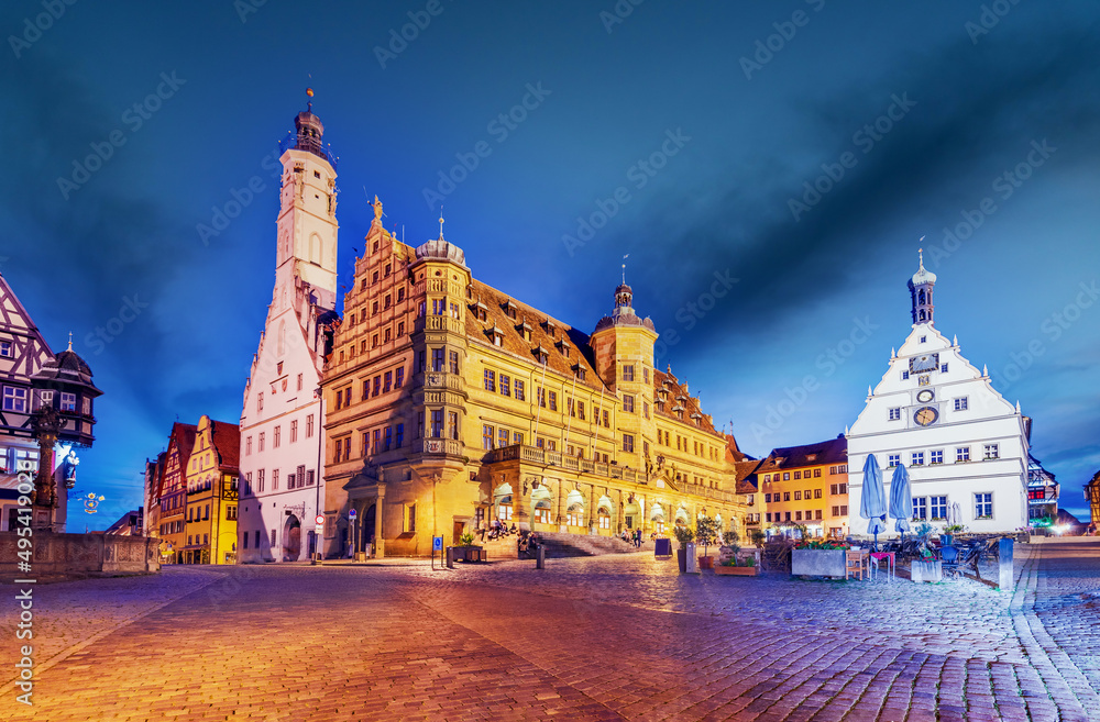 Rothenburg ob der Tauber, Bavaria, Germany - Romantic Road in Europe.