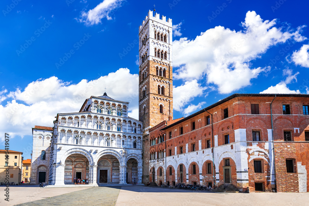 Lucca, Italy - Piazza San Giovanni, Tuscany old city