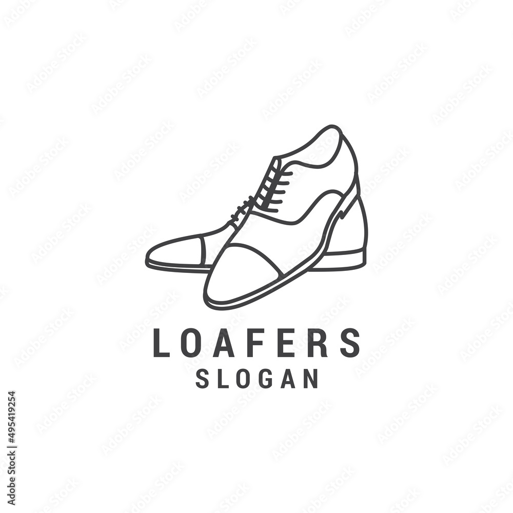 Loafers logo icon design template. Elegant, luxury, premium vector Loafers logo icon design template. Elegant, luxury, premium vector