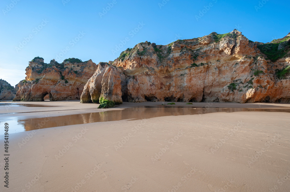 Praia dos Tres Irmaos in the Algarve in Portugal