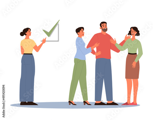 Uniqueness and individuality concept. Character standing out